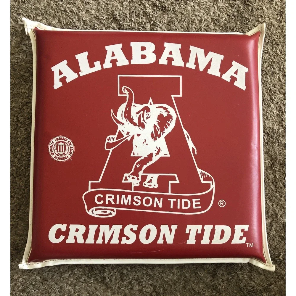 Vintage University of Alabama Stadium Seat Cushion Elephant Logo/Roll Tide Rare
